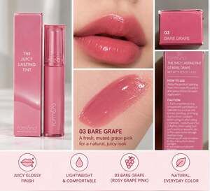 rom&nd The Juicy Lasting Tint 03 Bare Grape 3.5g Korean Lip Tint K-Beauty